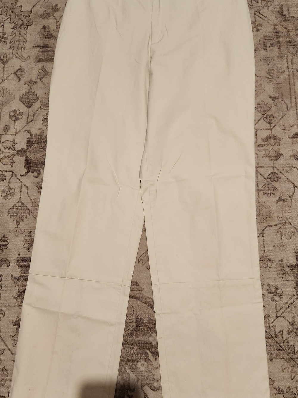 Banana Republic Women's Cream Straight-Leg Trousers